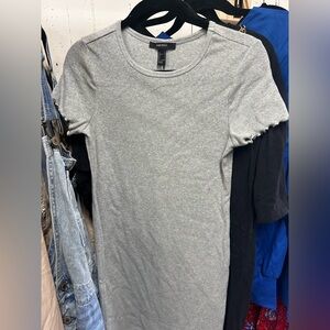 Forever 21 Heather Gray Casual Tee Dress